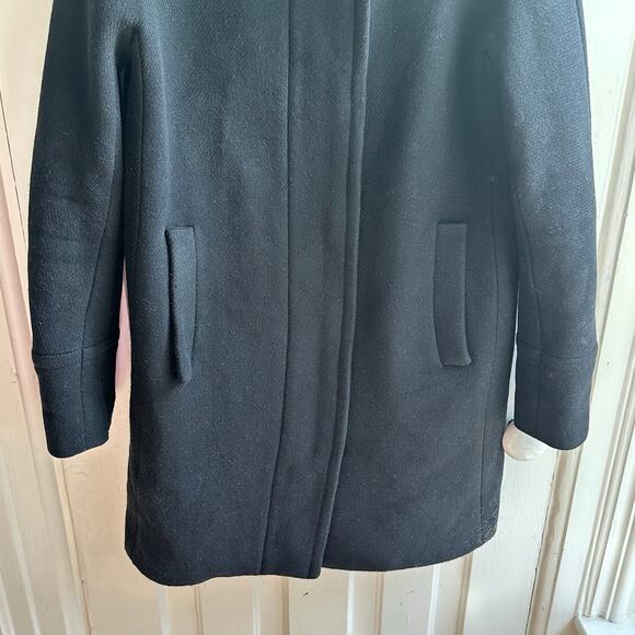 J Crew Stadium Cloth Nello Gori Cocoon Coat Wool Black - Picture 5 of 8